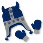 NWT The Children's Place Baby Boys Viking Pom Pom Hat And Mittens Set 6-12 M