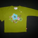 Zutano Baby Girls Green Flower Long Sleeve Shirt 12 Months
