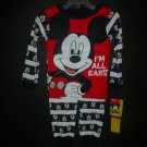 NWT Disney Mickey Mouse Toddler Boys 2 Pc Red Cotton Pajamas Set 3T