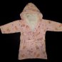 St. Bernard Pink Teddy Bear Hooded Terry Swim Cover Up Bath Robe Size 2-3