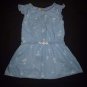 OshKosh Baby Girl Blue Denim Palm Tree Sleeveless Dress 18 Months
