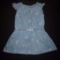 OshKosh Baby Girl Blue Denim Palm Tree Sleeveless Dress 18 Months