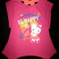 NWT Hello Kitty Piece Sign Pink Sleeveless Girls Hanker Chief Tunic Shirt 10/12