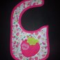 NEW Carter's Baby Girl Pink Strawberry Teething Baby Bib Water Resistant