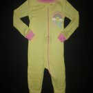 NWT The Children's Place Yellow Rainbow Romper Stretchie Sleeper Pajamas 18-24 M
