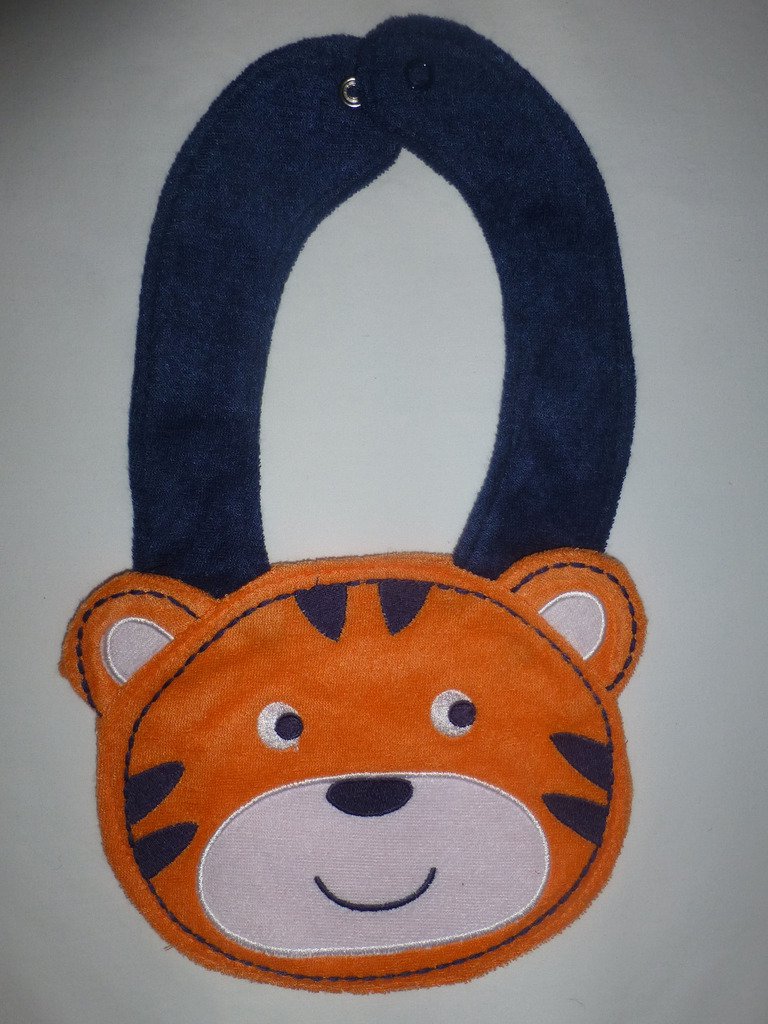 NEW Carter's Tiger Orange Terry Cloth Baby Boy Teething Drool Bib