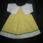 Easter Bunny Baby Girl Class Club Yellow Gingham Plaid Seersucker Dress 24 M