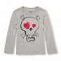 NWT The Childrens Place Heart Skull & Crossbones Baby Boys Gray Shirt 12-18 M