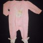 Carter's Precious Firsts Baby Girl Pink Easter Bunny Footed Sleeper Pajamas 3 M