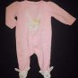 Carter's Precious Firsts Baby Girl Pink Easter Bunny Footed Sleeper Pajamas 3 M