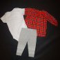 Carter's Baby Girl Red Plaid Tunic Shirt Bodysuit Gray Leggings Outfit 6 Months