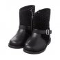 NWT Gymboree Back to Blooms Girls Black Dot Moto Boots Shoes Size 10