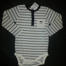 NWOT KappAhl Boutique Baby Boy Striped Little Gentleman Bodysuit 12-18 Months