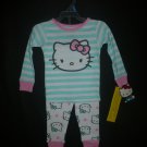 NWT Hello Kitty Toddler Girls 2 Pc Turquoise Cotton Pajamas Set 24 Months