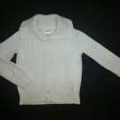 Gymboree Valentine's Collection 2011 Girls White Cable Knit Cardigan Sweater 3-4