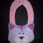 NEW Carter's Purple Kitty Cat Baby Girl Terry Cloth Teething Bib