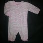 Carter's Baby Girl Pink Zebra Striped Fleece Romper Sleeper 3 Months