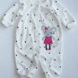 Carter's Baby Girl Pink Zebra Striped Fleece Romper Sleeper 3 Months