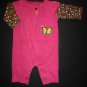 Carters Baby Girl Pink Long Sleeve Butterfly Romper Sleeper 3 Months