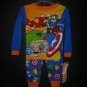 NWT Marvel Avengers Boy Cotton Pajamas Set 3T Hulk Iron Man Captain America Thor