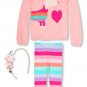 NWT The Childrens Place Puppy Sweater Leggings Headband Baby Girl Outfit 12-18 M
