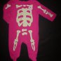 Carter's Baby Girl Pink Skeleton Halloween Footed Pajamas Sleeper 6 Months