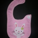 NEW Carter's Pink Easter Bunny Baby Girls Water Resistant Teething Drool Bib
