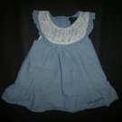 Calvin Klein Baby Girl Sleeveless Blue Denim Jean Dress 18 Months