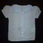 Le Guignol Baby Girl Blue Short Sleeve Button Down Linen Shirt 3 Months