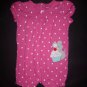 Carter's Baby Girls Pink Polka Dot Mouse Short Sleeve Romper Sunsuit 24 Months