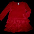 Gymboree Sweet Treats Girls Red Velour Ruffle Dress Size 4