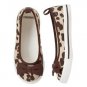 NWT Gymboree Uniform Shop Girls Leopard Print Bow Skimmers Slip On Shoes 10