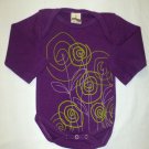 Boutique Tomat Baby Girls Purple Long Sleeve Flower Bodysuit 6 Months