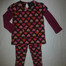Gap Girls Brown Heart Tunic Shirt & Leggings Valentine's Day Outfit 2T 3T