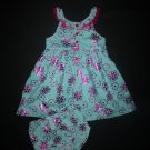 Penelope Mack Baby Girls Turquoise Pink Floral Sleeveless Easter Dress 18 Months
