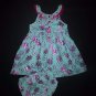 Penelope Mack Baby Girls Turquoise Pink Floral Sleeveless Easter Dress 18 Months