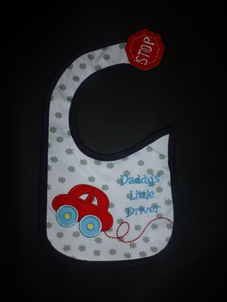 NEW Carter's Daddy's Little Driver Car Baby Boys Water Resistant Teething Bib