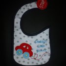 NEW Carter's Daddy's Little Driver Car Baby Boys Water Resistant Teething Bib