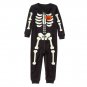 NWT Gymboree Black Skeleton Glow-in-the-Dark Halloween Gymmies Pajamas 12-18 M