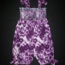 EGG by Susan Lazar Baby Girls Purple Smocked Romper Sunsuit 3-6 Months
