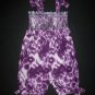 EGG by Susan Lazar Baby Girls Purple Smocked Romper Sunsuit 3-6 Months