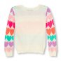 NWT The Cildren's Place Girls Neon Heart Print Valentine's Day Sweater 4T