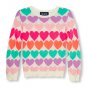 NWT The Cildren's Place Girls Neon Heart Print Valentine's Day Sweater 4T