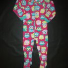 The Children's Place Owl Polka Dot Footed Fleece Girl Sleeper Pajamas Lot 3T