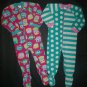The Children's Place Owl Polka Dot Footed Fleece Girl Sleeper Pajamas Lot 3T