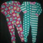 The Children's Place Owl Polka Dot Footed Fleece Girl Sleeper Pajamas Lot 3T