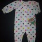 Carter's Baby Girls Polka Dot Monkey Fleece Romper Footless Sleeper 9 Months