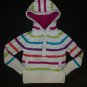 Tommy Hilfiger Hooded Striped Pullover Girls Cable Knit Sweater Size 6