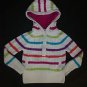 Tommy Hilfiger Hooded Striped Pullover Girls Cable Knit Sweater Size 6