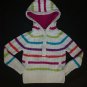 Tommy Hilfiger Hooded Striped Pullover Girls Cable Knit Sweater Size 6